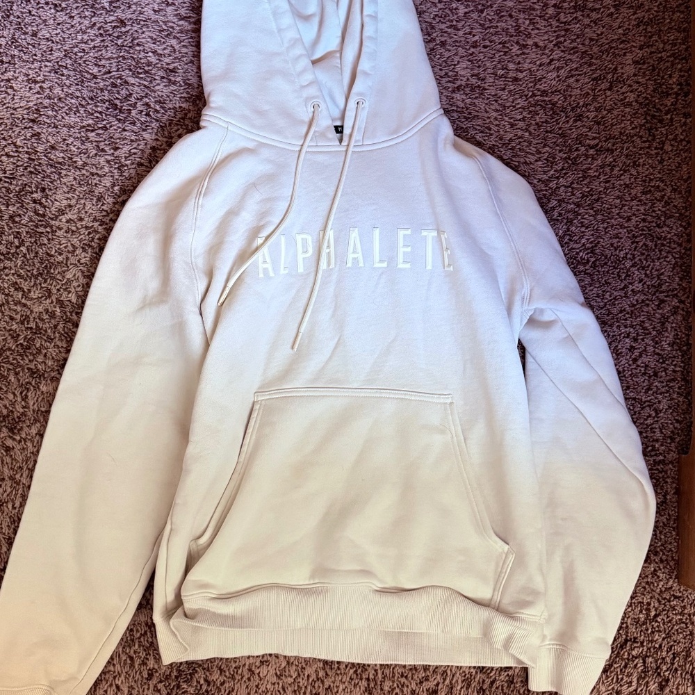 Alphalete Women's Cream Pullover Hoodie S